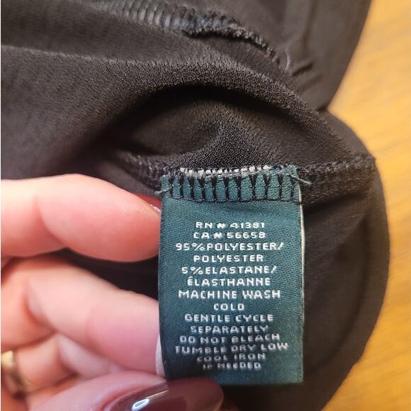 Ralph Lauren LRL Black Cut Out Shoulder Keyhole Long Sleeve Top Women S - Picture 5 of 6